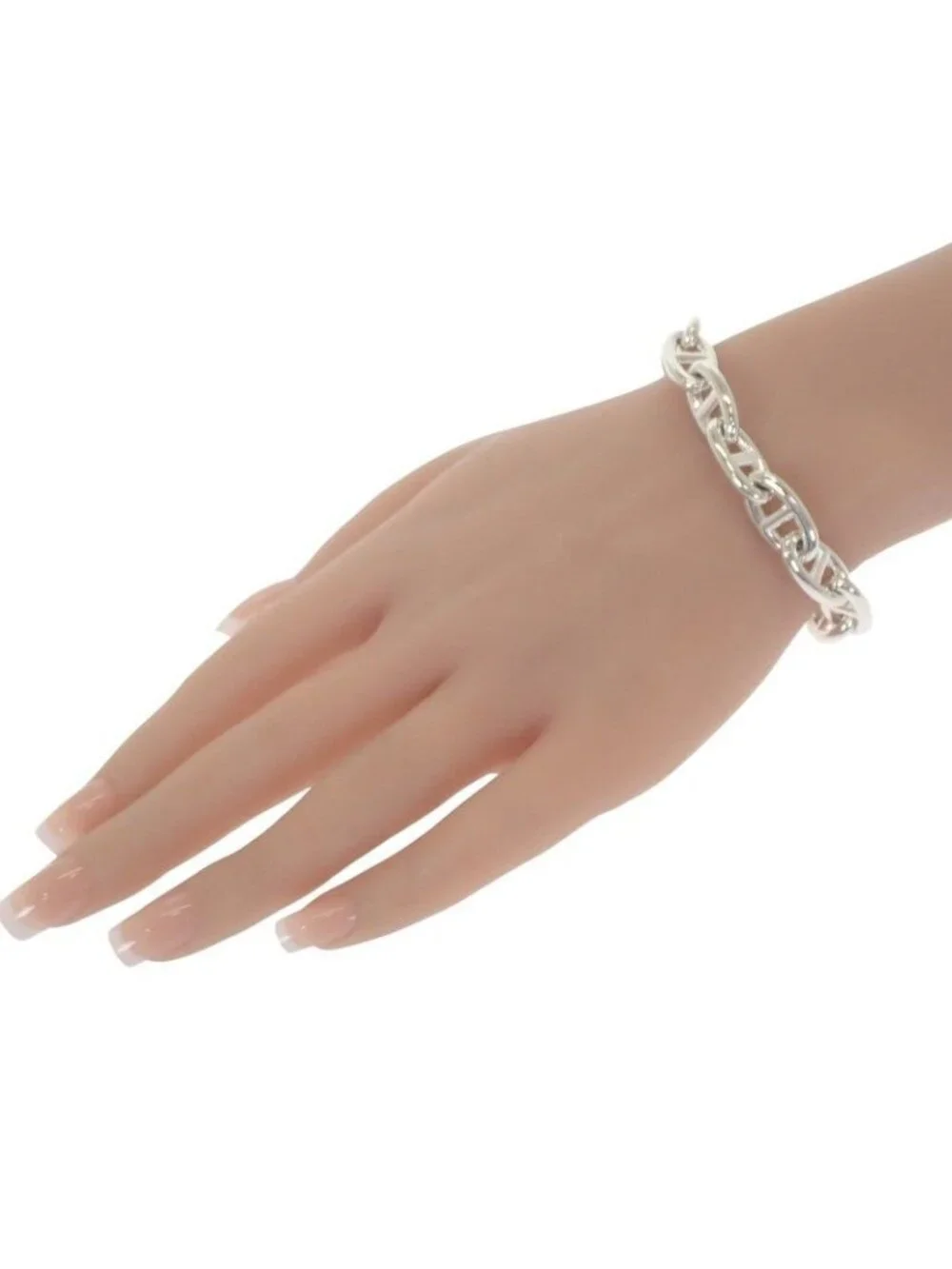 Hermes Chaine Dancre GM 12 Frames B 00010 Bracelet Silver 925 - Picture 10 of 11